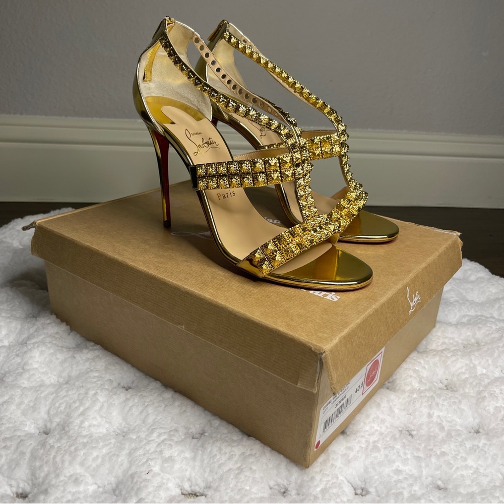 Christian Louboutin Glittering Gold Heels